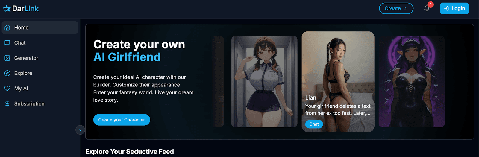 DarLink AI homepage