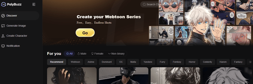 PolyBuzz homepage
