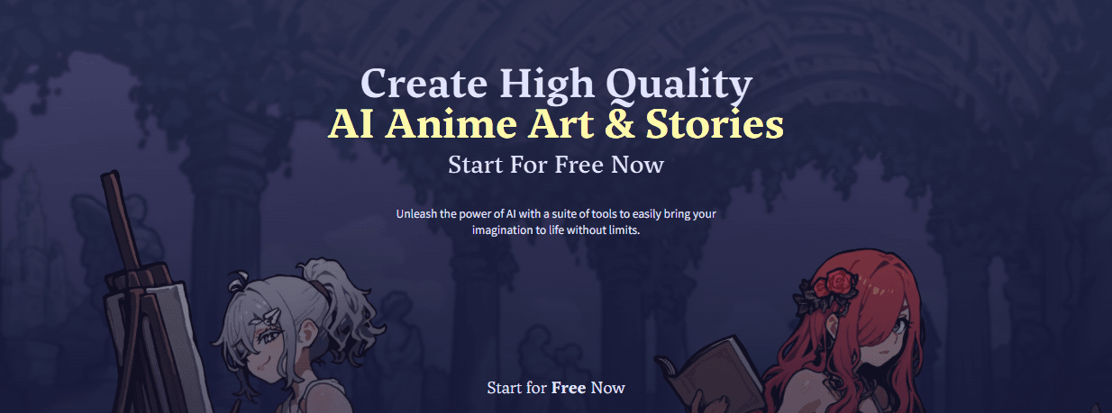 NovelAI homepage