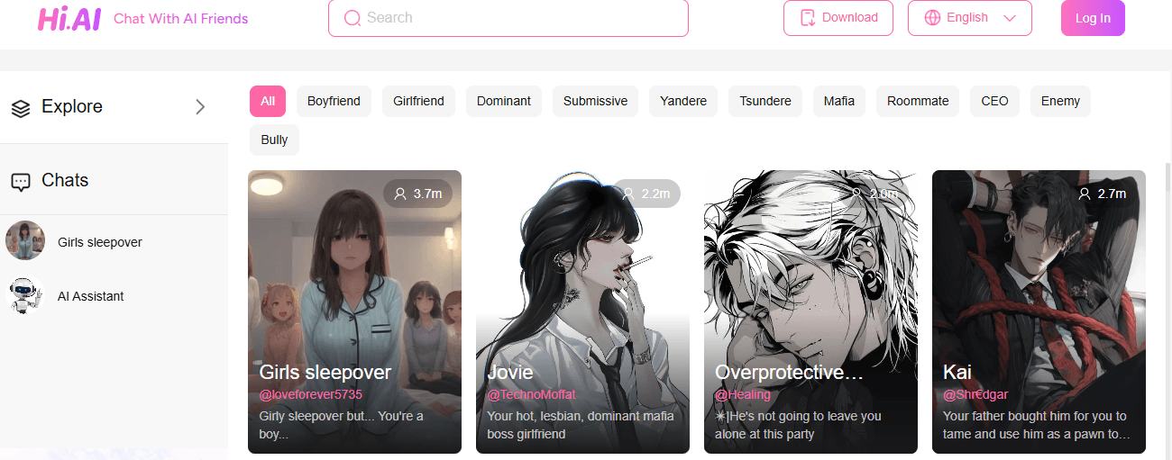 Hi.AI homepage