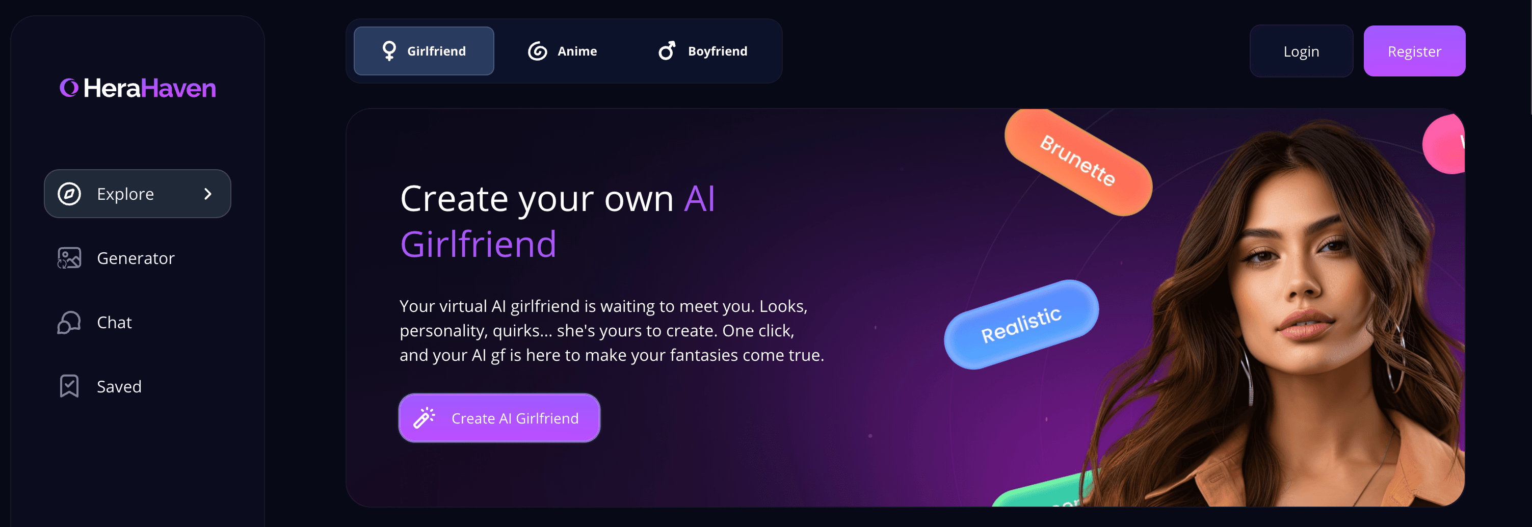 HeraHaven homepage