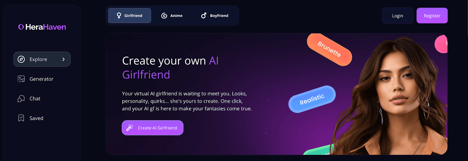 HeraHaven homepage